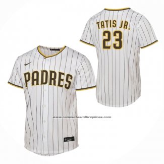 Camiseta Beisbol Nino San Diego Padres Fernando Tatis Jr Primera Replica Blanco
