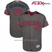 Camiseta Beisbol Hombre Arizona Diamondbacks 2017 Estrellas y Rayas 44 Paul Goldschmidt Gris Flex Base