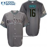 Camiseta Beisbol Hombre Arizona Diamondbacks 2017 Postemporada 16 Chris Owings Gris Cool Base