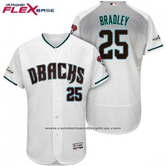 Camiseta Beisbol Hombre Arizona Diamondbacks 2017 Postemporada 25 Archie Bradley Blanco Flex Base