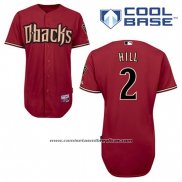 Camiseta Beisbol Hombre Arizona Diamondbacks 2 Aaron Hill Rojo Alterno Cool Base