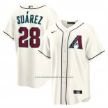 Camiseta Beisbol Hombre Arizona Diamondbacks Eugenio Suarez Primera Replica Crema