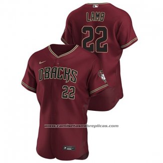 Camiseta Beisbol Hombre Arizona Diamondbacks Jake Lamb Autentico 2020 Alterno Rojo