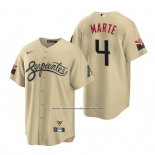 Camiseta Beisbol Hombre Arizona Diamondbacks Ketel Marte 2021 City Connect Replica Oro