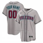 Camiseta Beisbol Hombre Arizona Diamondbacks Segunda Replica Personalizada Gris