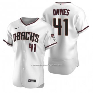 Camiseta Beisbol Hombre Arizona Diamondbacks Zach Davies Autentico Primera Blanco