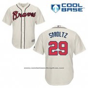 Camiseta Beisbol Hombre Atlanta Braves 29 John Smoltz Crema Alterno Cool Base