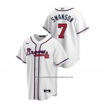 Camiseta Beisbol Hombre Atlanta Braves Dansby Swanson 2020 Replica Primera Blanco