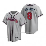 Camiseta Beisbol Hombre Atlanta Braves Eddie Rosario Replica Road Gris