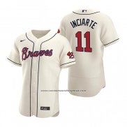 Camiseta Beisbol Hombre Atlanta Braves Ender Inciarte Autentico 2020 Alterno Crema