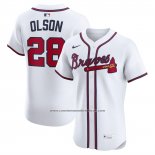 Camiseta Beisbol Hombre Atlanta Braves Matt Olson Home Elite Blanco