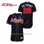Camiseta Beisbol Hombre Atlanta Braves Mike Foltynewicz Autentico Flex Base Azul