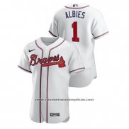 Camiseta Beisbol Hombre Atlanta Braves Ozzie Albies Autentico Blanco