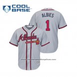 Camiseta Beisbol Hombre Atlanta Braves Ozzie Albies Cool Base Road 2019 Gris