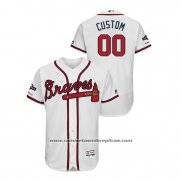 Camiseta Beisbol Hombre Atlanta Braves Personalizada 2019 Postemporada Flex Base Blanco