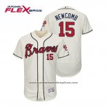 Camiseta Beisbol Hombre Atlanta Braves Sean Newcomb Flex Base Autentico Collezione Alterno 2019 Crema
