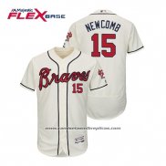 Camiseta Beisbol Hombre Atlanta Braves Sean Newcomb Flex Base Autentico Collezione Alterno 2019 Crema