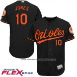 Camiseta Beisbol Hombre Baltimore Orioles 10 Adam Jones Autentico Collection Negro Flex Base