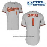 Camiseta Beisbol Hombre Baltimore Orioles 1 Everth Cabrera Gris Cool Base