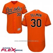 Camiseta Beisbol Hombre Baltimore Orioles 30 Chris Tillman Naranja Flex Base