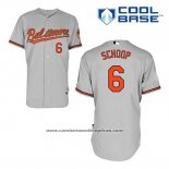 Camiseta Beisbol Hombre Baltimore Orioles 6 Jonathan Schoop Gris Cool Base