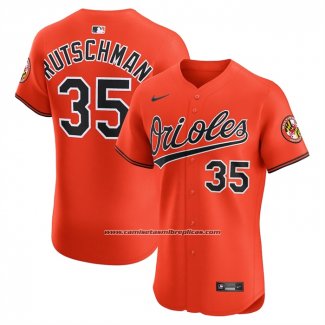 Camiseta Beisbol Hombre Baltimore Orioles Adley Rutschman Alterno 2 Elite Naranja