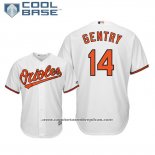 Camiseta Beisbol Hombre Baltimore Orioles Craig Gentry Cool Base Primera Blanco