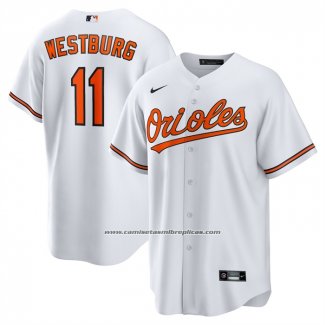 Camiseta Beisbol Hombre Baltimore Orioles Jordan Westburg Primera Replica Blanco