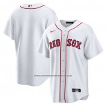 Camiseta Beisbol Hombre Boston Red Sox Primera Blank Replica Blanco