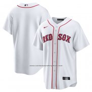 Camiseta Beisbol Hombre Boston Red Sox Primera Blank Replica Blanco
