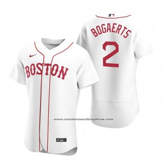 Camiseta Beisbol Hombre Boston Red Sox Xander Bogaerts Autentico 2020 Alterno Blanco