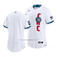 Camiseta Beisbol Hombre Chicago Cubs 2021 All Star Autentico Blanco