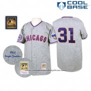 Camiseta Beisbol Hombre Chicago Cubs 31 Greg Maddux Negro Cool Base