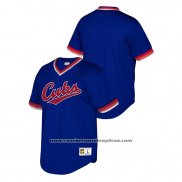 Camiseta Beisbol Hombre Chicago Cubs Cooperstown Collection Mesh Wordmark V-Neck Azul2