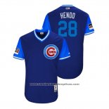 Camiseta Beisbol Hombre Chicago Cubs Kyle Hendricks 2018 LLWS Players Weekend Hendo Azul