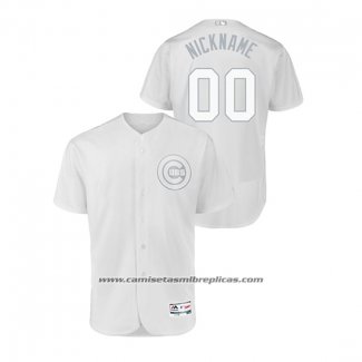 Camiseta Beisbol Hombre Chicago Cubs Personalizada 2019 Players Weekend Autentico Blanco