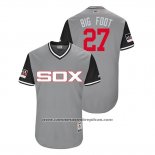 Camiseta Beisbol Hombre Chicago White Sox Lucas Giolito 2018 LLWS Players Weekend Big Foot Gris