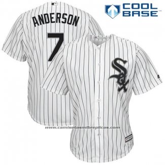 Camiseta Beisbol Hombre Chicago White Sox Tim Anderson Blanco Cool Base