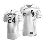 Camiseta Beisbol Hombre Chicago White Sox Yasmani Grandal Autentico Primera Blanco