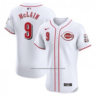 Camiseta Beisbol Hombre Cincinnati Reds Matt McLain Primera Elite Blanco