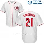 Camiseta Beisbol Hombre Cincinnati Reds Michael Lorenzen 21 Blanco Cool Base Camiseta Beisbol Hombre Cincinnati Reds Michael Lorenzen 21 Blanco Cool Base