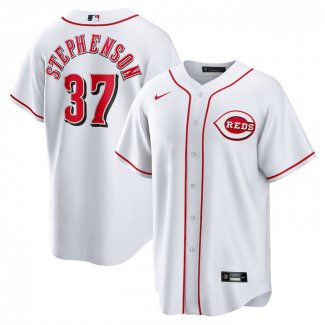 Camiseta Beisbol Hombre Cincinnati Reds Tyler Stephenson Primera Replica Blanco