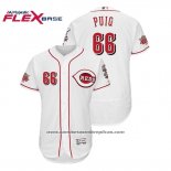 Camiseta Beisbol Hombre Cincinnati Reds Yasiel Puig Primera Flex Base Blanco