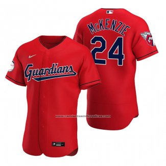 Camiseta Beisbol Hombre Cleveland Guardians Triston Mckenzie Autentico Alterno Rojo