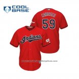 Camiseta Beisbol Hombre Cleveland Indians Carlos Carrasco 2019 All Star Patch Cool Base Rojo
