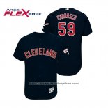 Camiseta Beisbol Hombre Cleveland Indians Carlos Carrasco 2019 All Star Patch Flex Base Azul