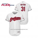 Camiseta Beisbol Hombre Cleveland Indians Danny Salazar 150th Aniversario Patch 2019 All Star Flex Base Blanco