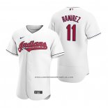Camiseta Beisbol Hombre Cleveland Indians Jose Ramirez Autentico 2020 Primera Blanco