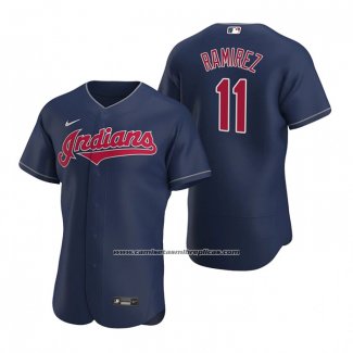 Camiseta Beisbol Hombre Cleveland Indians Jose Ramirez Autentico Alterno 2020 Azul