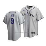 Camiseta Beisbol Hombre Colorado Rockies Connor Joe Replica Gris